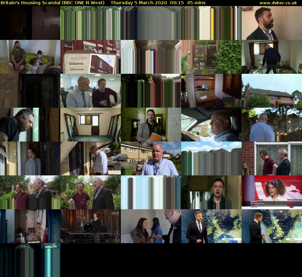 Britain's Housing Scandal (BBC ONE N West) Thursday 5 March 2020 09:15 - 10:00