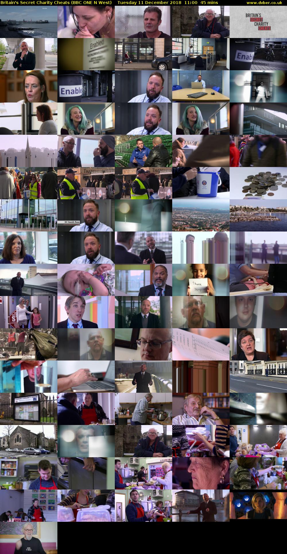 Britain's Secret Charity Cheats (BBC ONE N West) Tuesday 11 December 2018 11:00 - 11:45