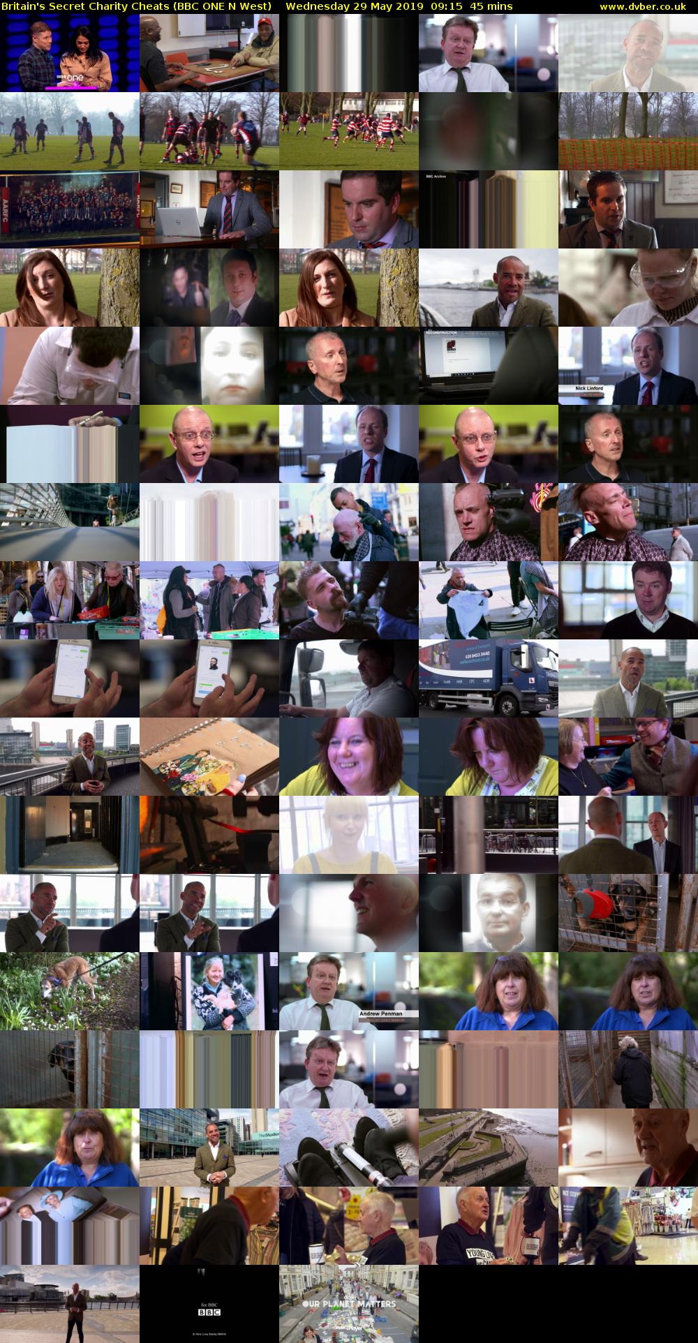 Britain's Secret Charity Cheats (BBC ONE N West) Wednesday 29 May 2019 09:15 - 10:00