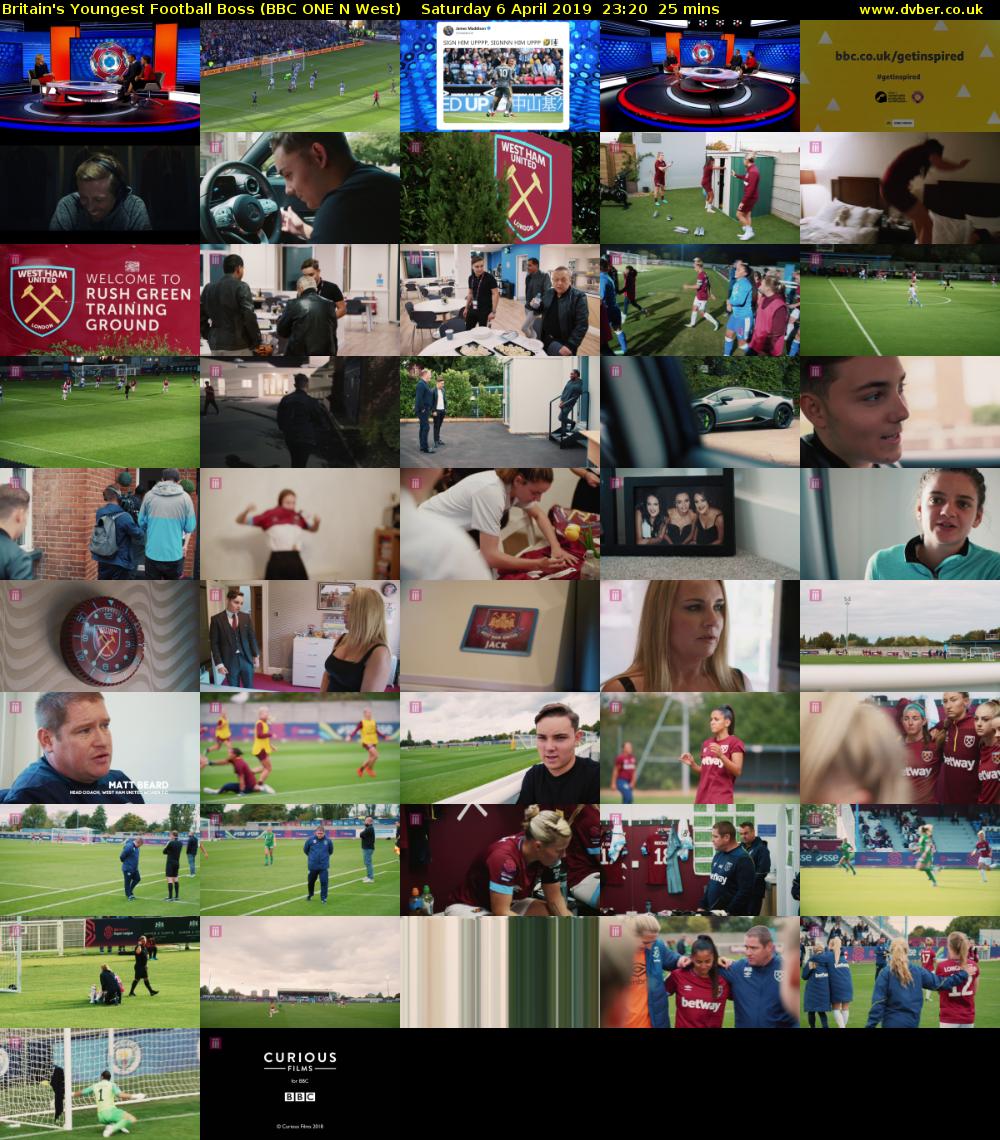 Britain's Youngest Football Boss (BBC ONE N West) Saturday 6 April 2019 23:20 - 23:45
