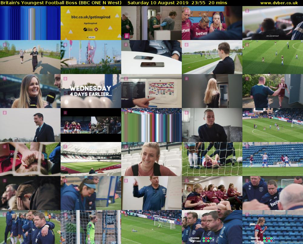 Britain's Youngest Football Boss (BBC ONE N West) Saturday 10 August 2019 23:55 - 00:15