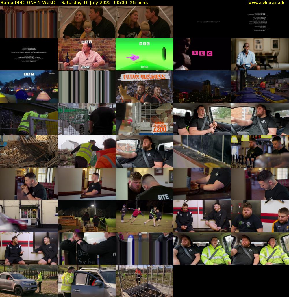 Bump (BBC ONE N West) Saturday 16 July 2022 00:00 - 00:25