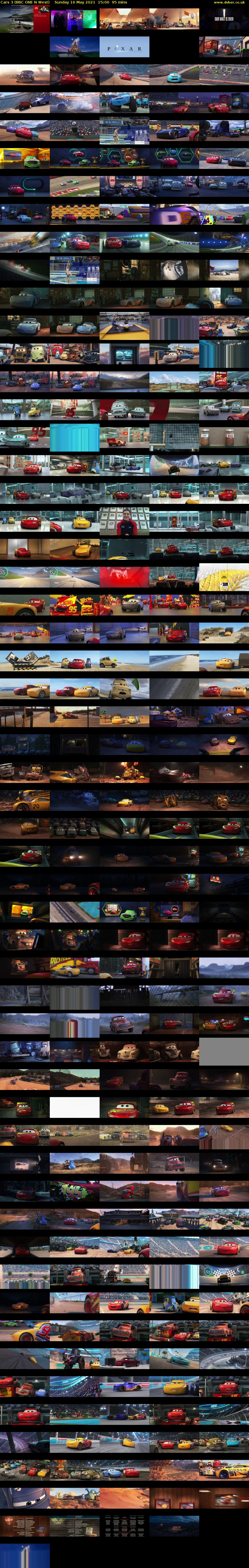 Cars 3 (BBC ONE N West) Sunday 16 May 2021 15:00 - 16:35