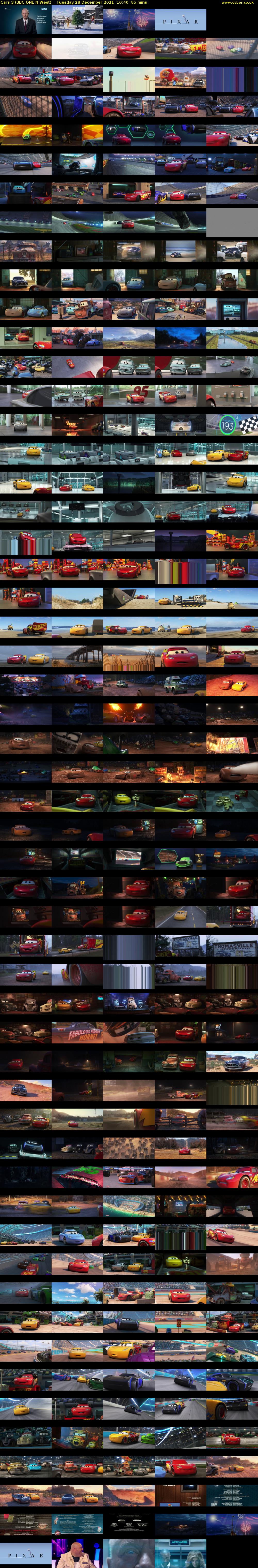 Cars 3 (BBC ONE N West) Tuesday 28 December 2021 10:40 - 12:15