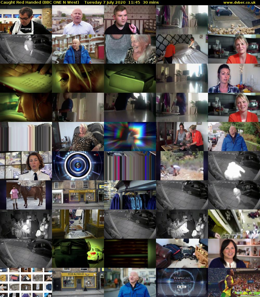 Caught Red Handed (BBC ONE N West) Tuesday 7 July 2020 11:45 - 12:15