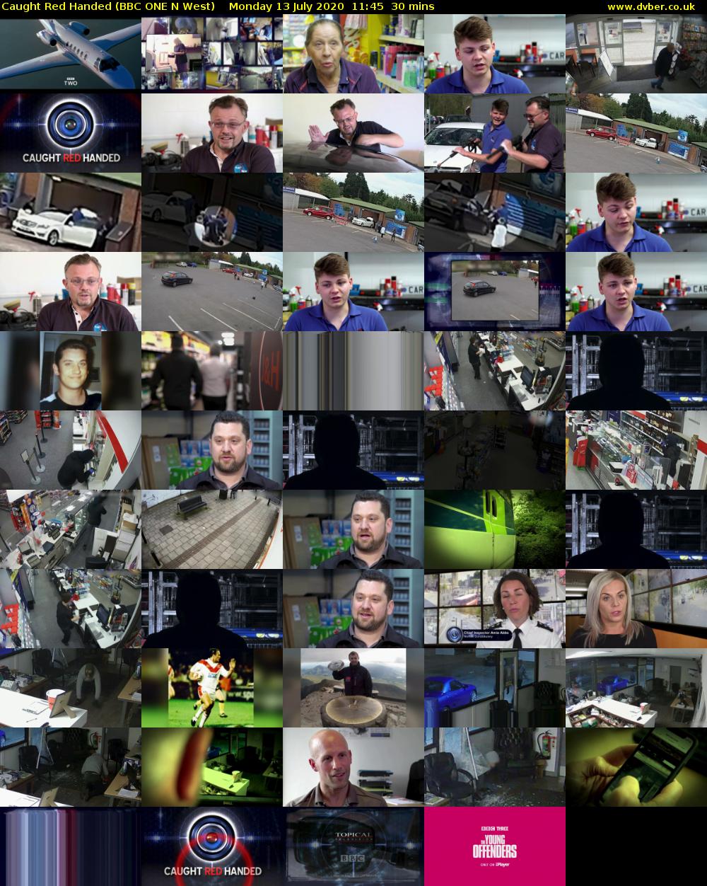 Caught Red Handed (BBC ONE N West) Monday 13 July 2020 11:45 - 12:15