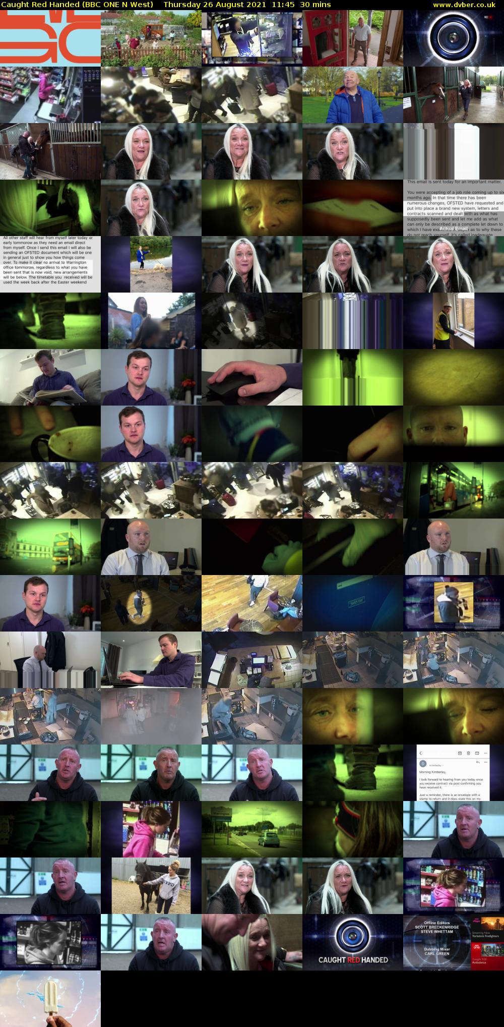 Caught Red Handed (BBC ONE N West) Thursday 26 August 2021 11:45 - 12:15