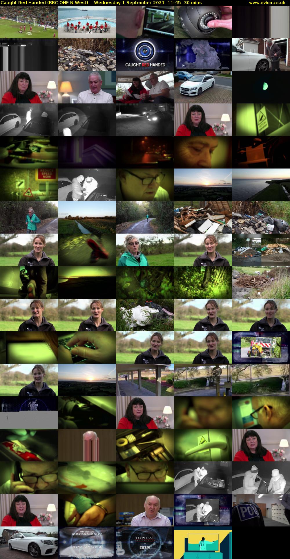 Caught Red Handed (BBC ONE N West) Wednesday 1 September 2021 11:45 - 12:15