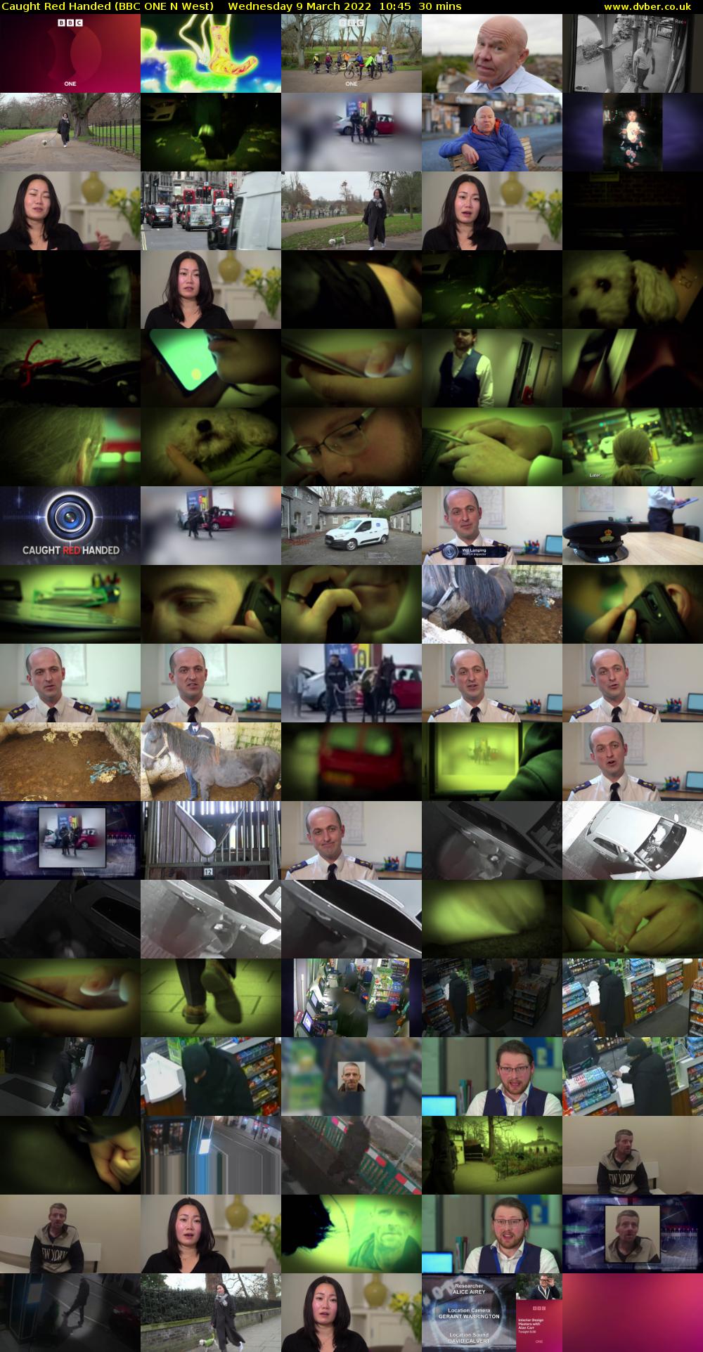 Caught Red Handed (BBC ONE N West) Wednesday 9 March 2022 10:45 - 11:15