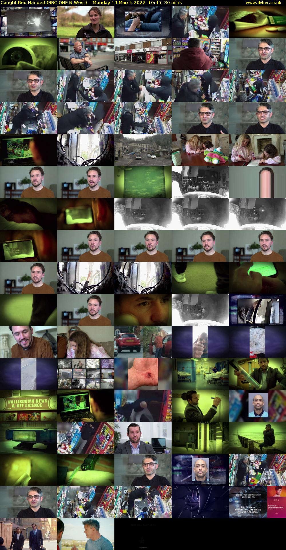 Caught Red Handed (BBC ONE N West) Monday 14 March 2022 10:45 - 11:15