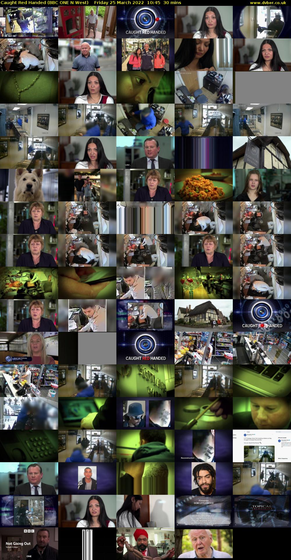 Caught Red Handed (BBC ONE N West) Friday 25 March 2022 10:45 - 11:15