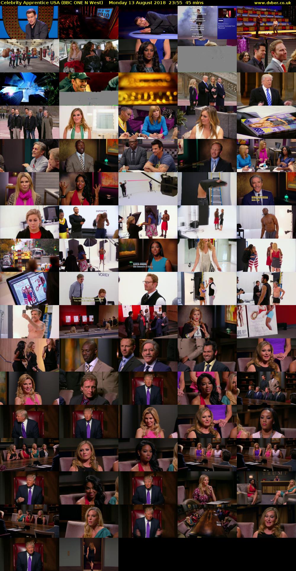 Celebrity Apprentice USA (BBC ONE N West) Monday 13 August 2018 23:55 - 00:40