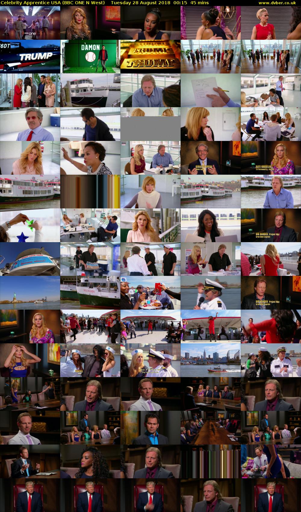 Celebrity Apprentice USA (BBC ONE N West) Tuesday 28 August 2018 00:15 - 01:00