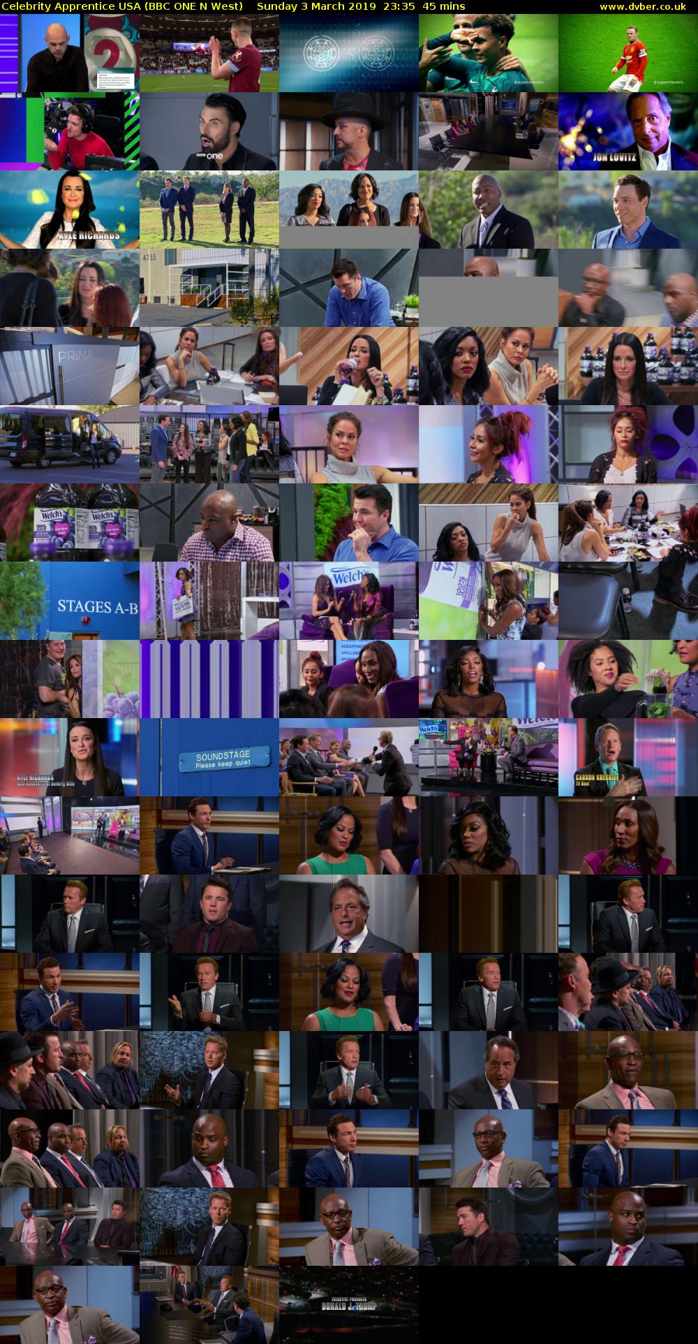 Celebrity Apprentice USA (BBC ONE N West) Sunday 3 March 2019 23:35 - 00:20