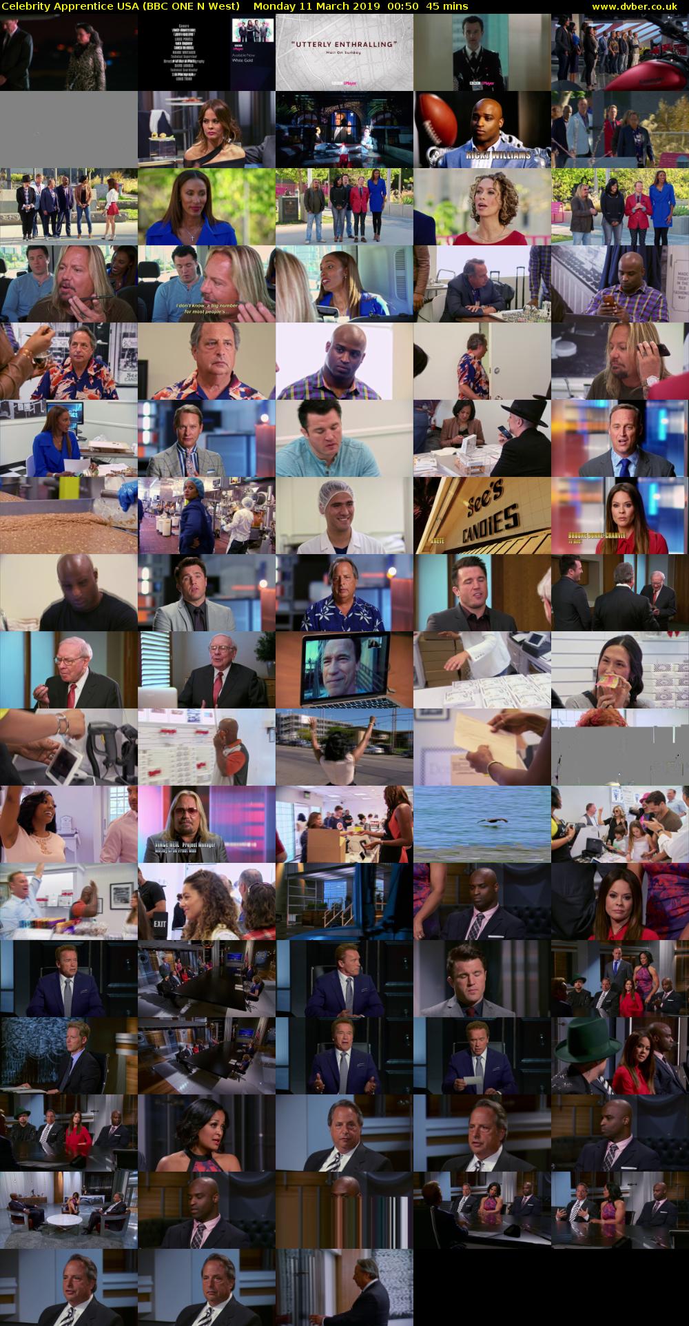 Celebrity Apprentice USA (BBC ONE N West) Monday 11 March 2019 00:50 - 01:35