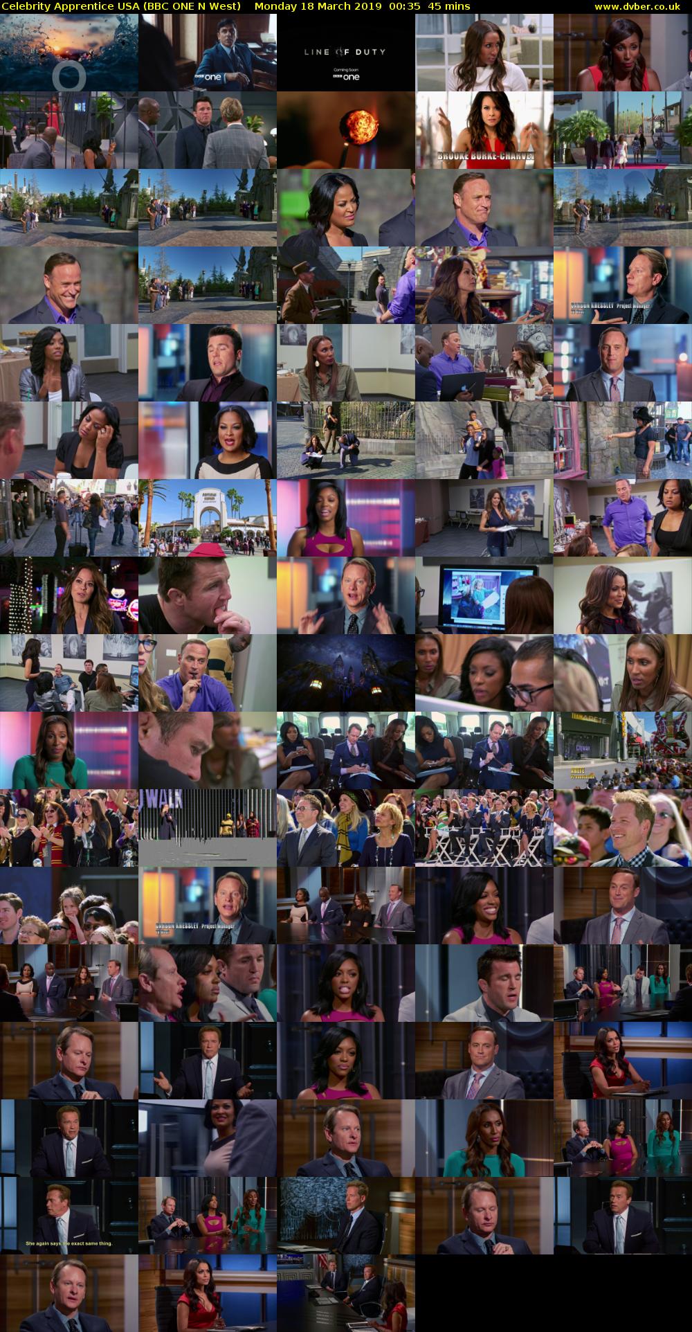 Celebrity Apprentice USA (BBC ONE N West) Monday 18 March 2019 00:35 - 01:20