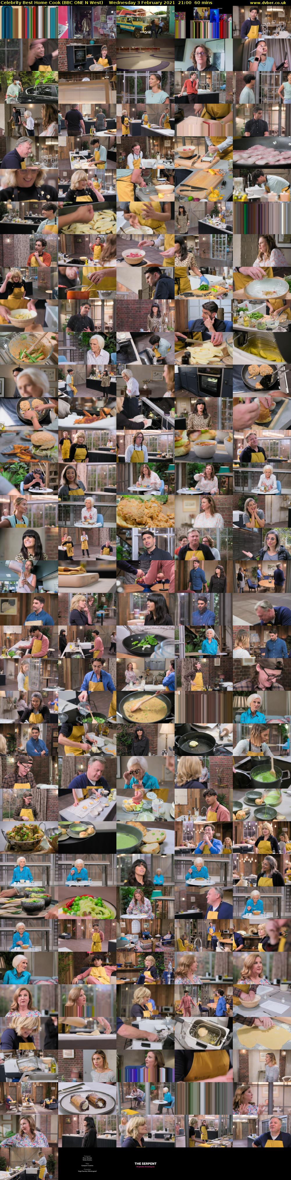 Celebrity Best Home Cook (BBC ONE N West) Wednesday 3 February 2021 21:00 - 22:00
