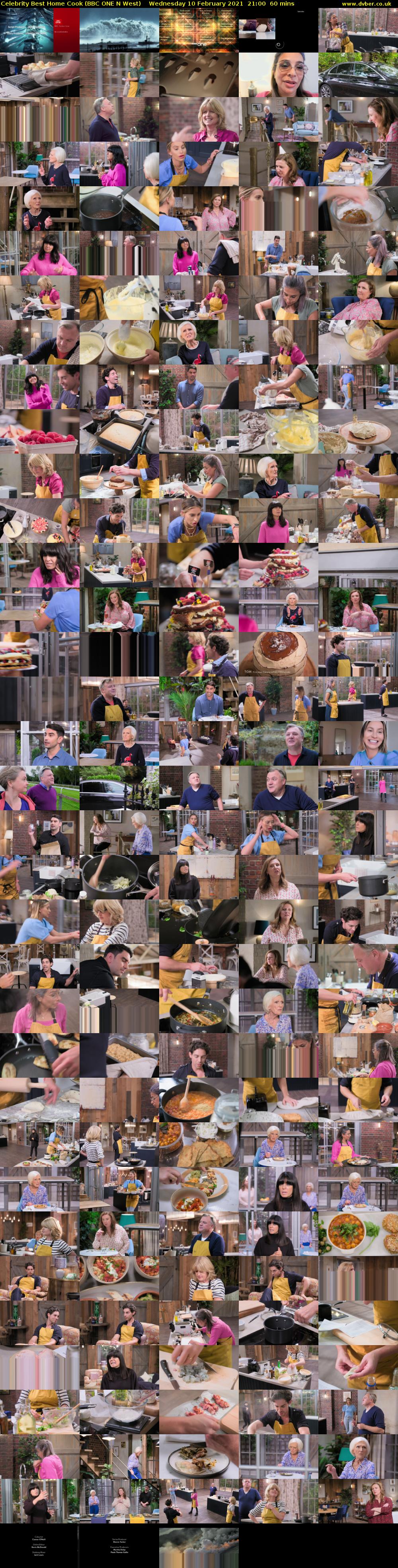 Celebrity Best Home Cook (BBC ONE N West) Wednesday 10 February 2021 21:00 - 22:00