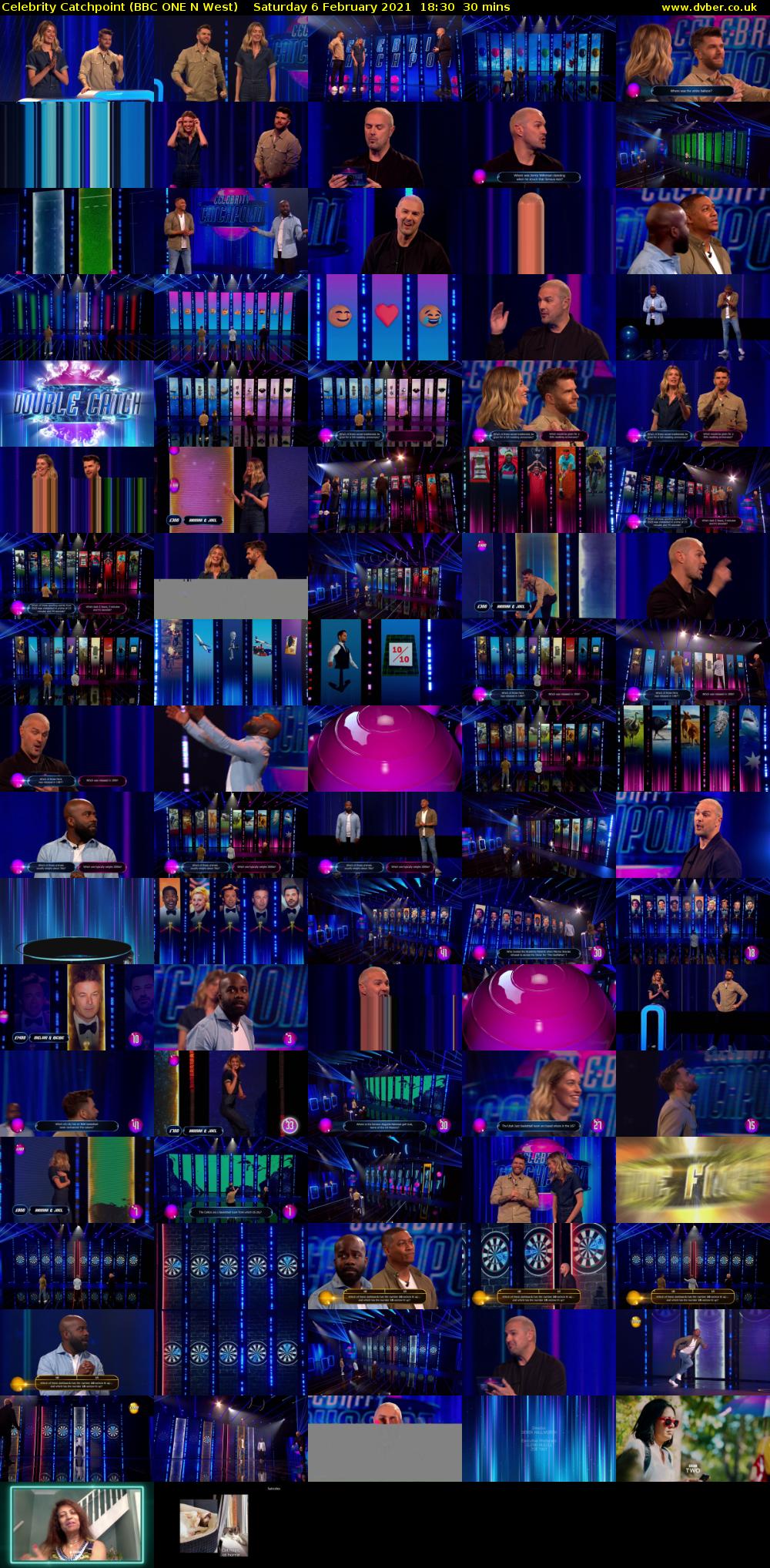 Celebrity Catchpoint (BBC ONE N West) Saturday 6 February 2021 18:30 - 19:00