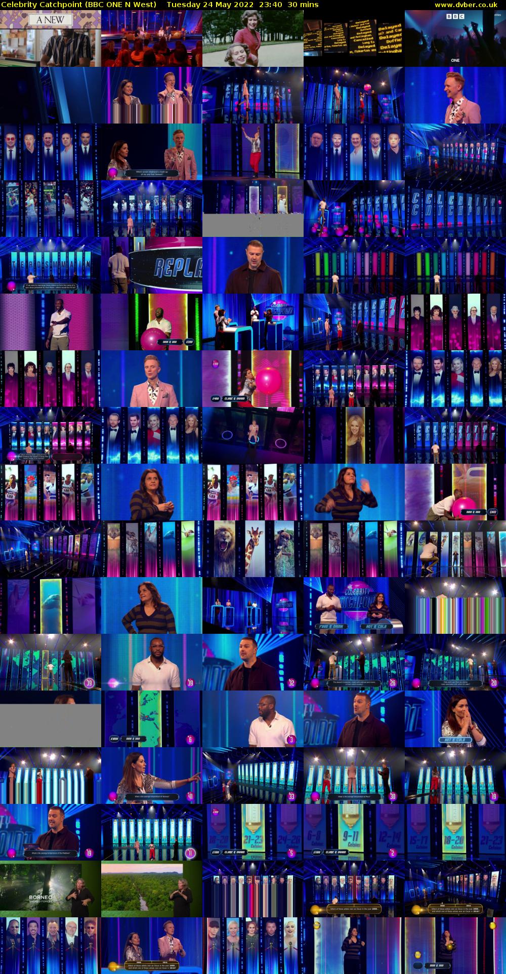 Celebrity Catchpoint (BBC ONE N West) Tuesday 24 May 2022 23:40 - 00:10