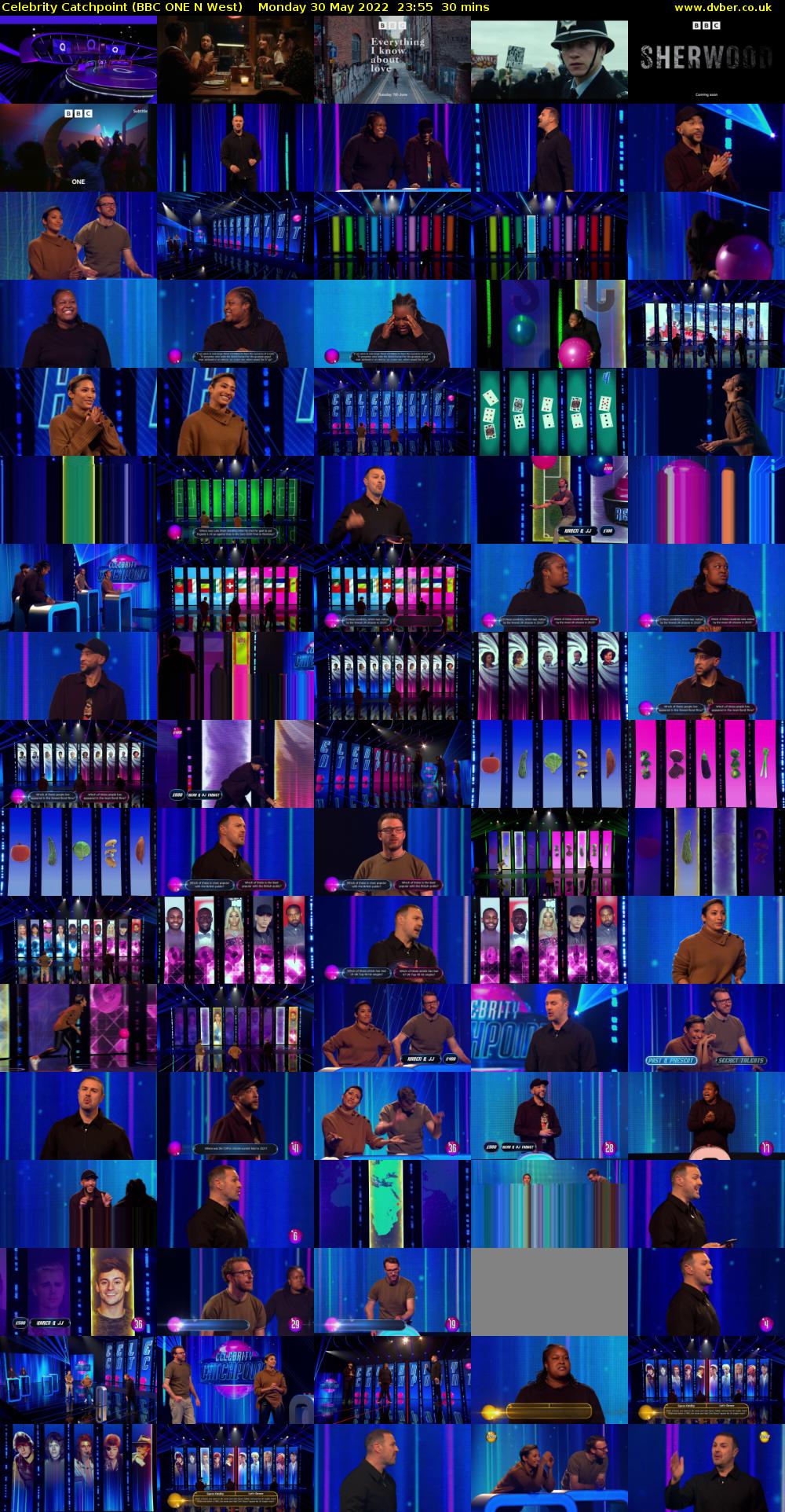 Celebrity Catchpoint (BBC ONE N West) Monday 30 May 2022 23:55 - 00:25