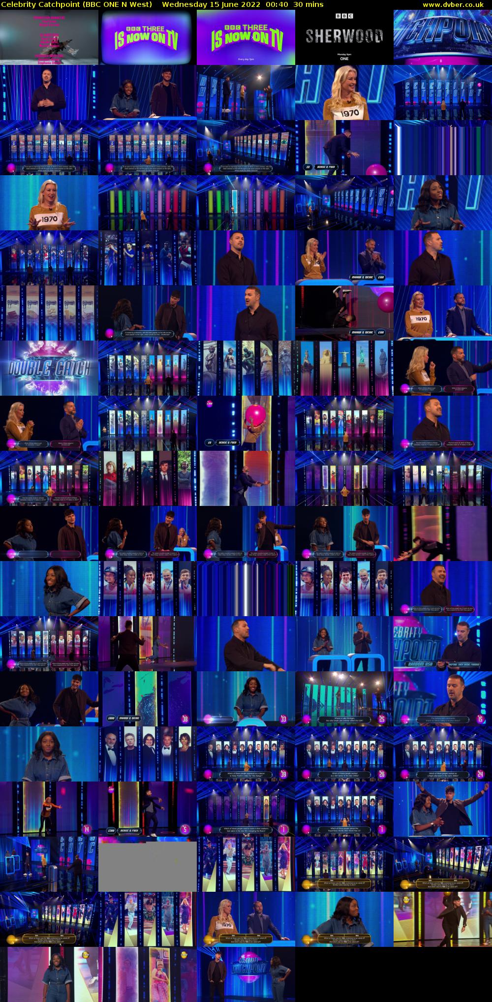 Celebrity Catchpoint (BBC ONE N West) Wednesday 15 June 2022 00:40 - 01:10
