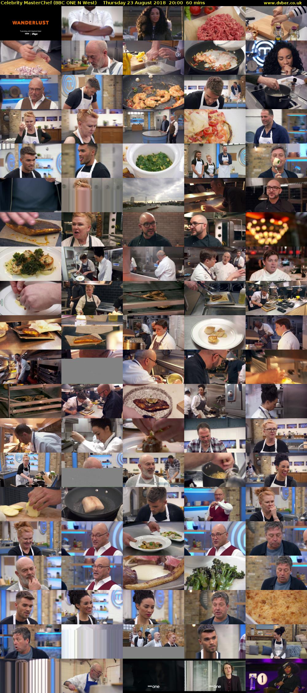Celebrity MasterChef (BBC ONE N West) Thursday 23 August 2018 20:00 - 21:00
