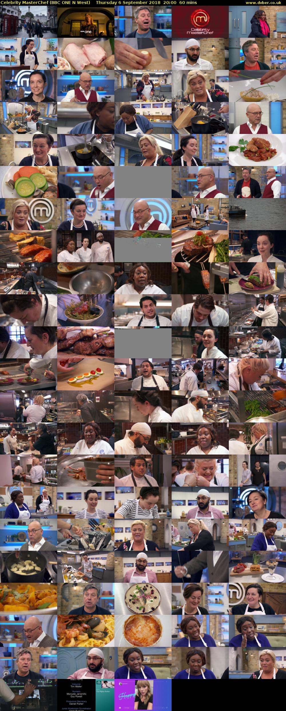 Celebrity MasterChef (BBC ONE N West) Thursday 6 September 2018 20:00 - 21:00