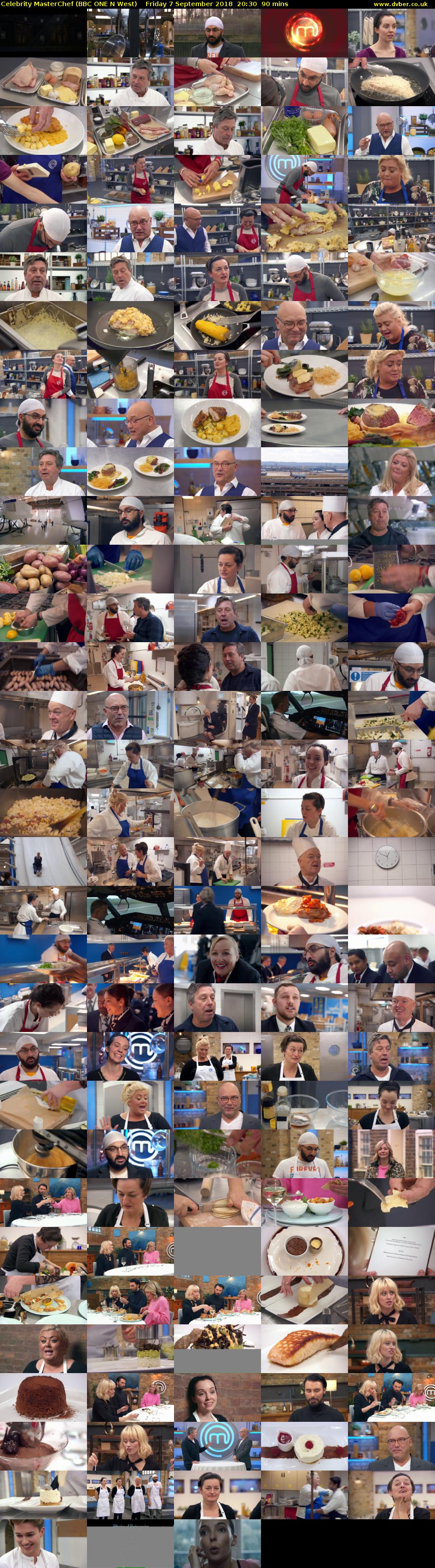 Celebrity MasterChef (BBC ONE N West) Friday 7 September 2018 20:30 - 22:00