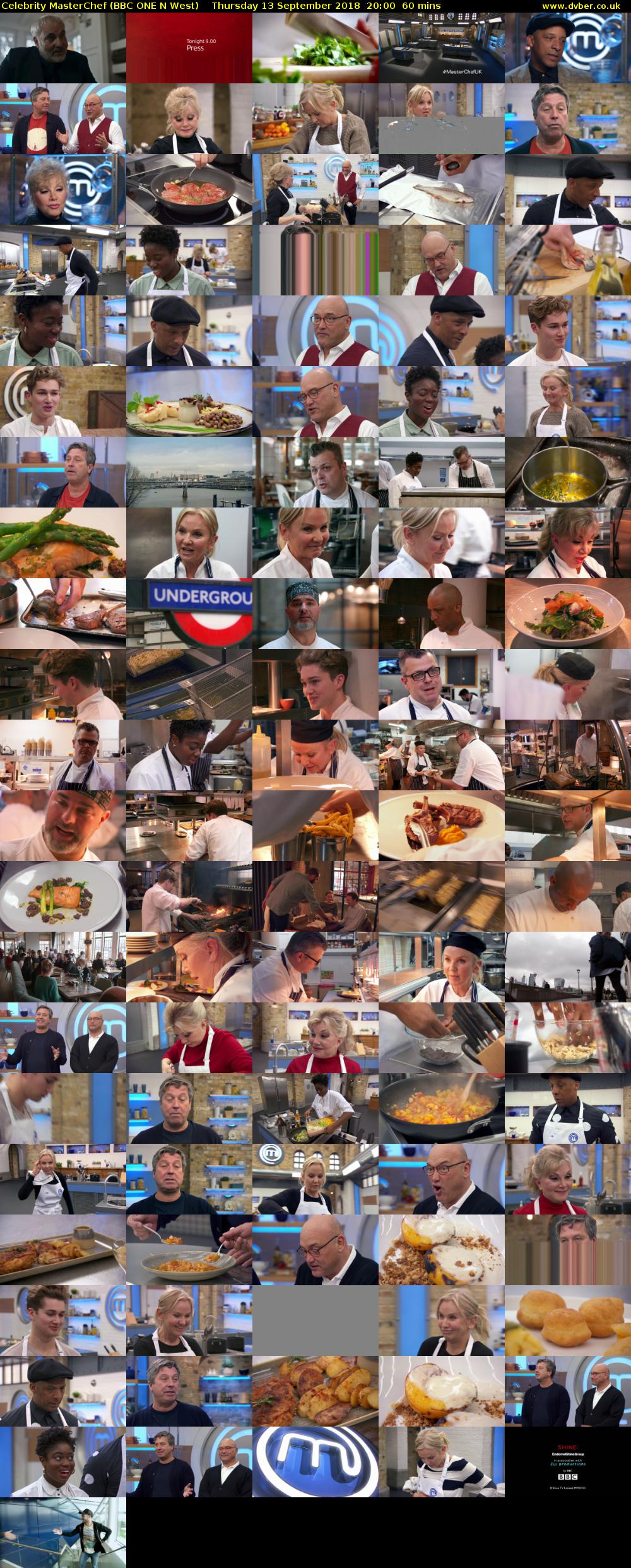 Celebrity MasterChef (BBC ONE N West) Thursday 13 September 2018 20:00 - 21:00