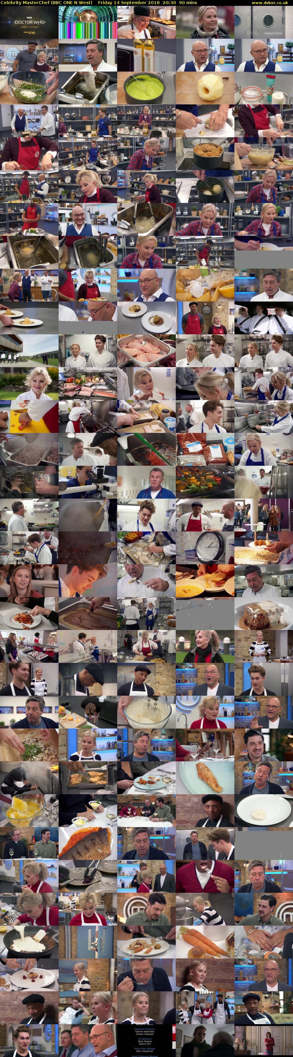 Celebrity MasterChef (BBC ONE N West) Friday 14 September 2018 20:30 - 22:00