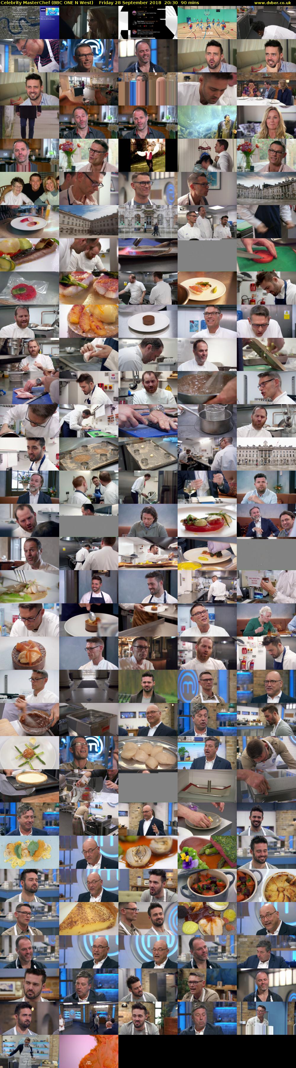 Celebrity MasterChef (BBC ONE N West) Friday 28 September 2018 20:30 - 22:00