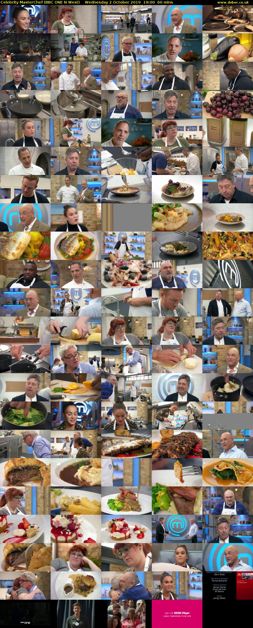 Celebrity MasterChef (BBC ONE N West) Wednesday 2 October 2019 19:00 - 20:00