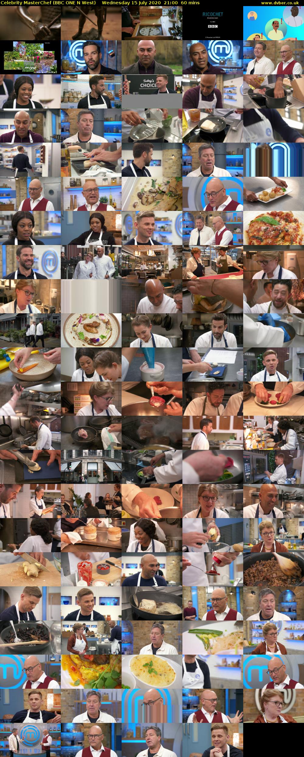 Celebrity MasterChef (BBC ONE N West) Wednesday 15 July 2020 21:00 - 22:00