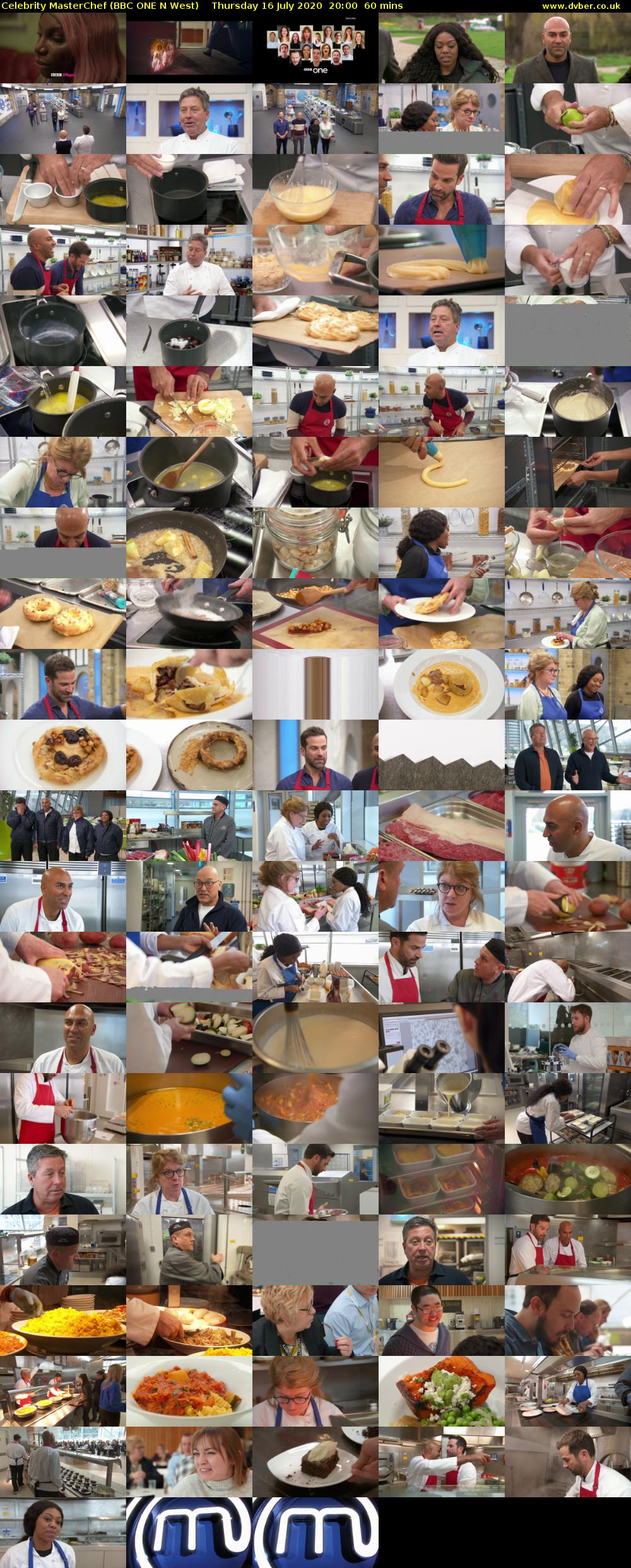 Celebrity MasterChef (BBC ONE N West) Thursday 16 July 2020 20:00 - 21:00