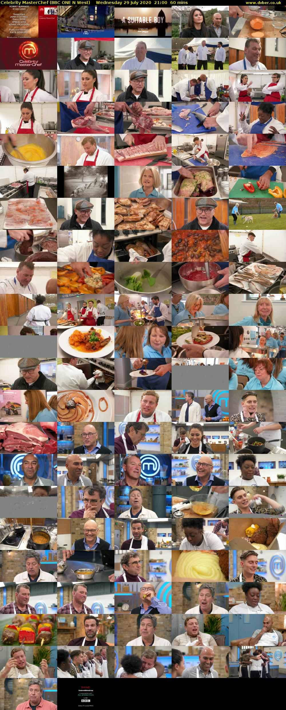 Celebrity MasterChef (BBC ONE N West) Wednesday 29 July 2020 21:00 - 22:00