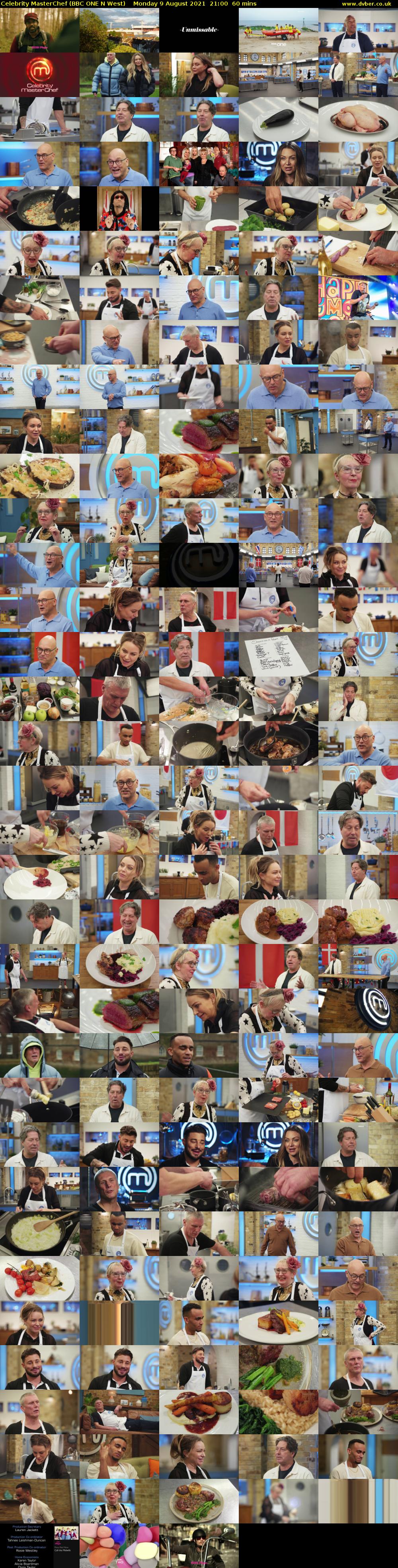 Celebrity MasterChef (BBC ONE N West) Monday 9 August 2021 21:00 - 22:00