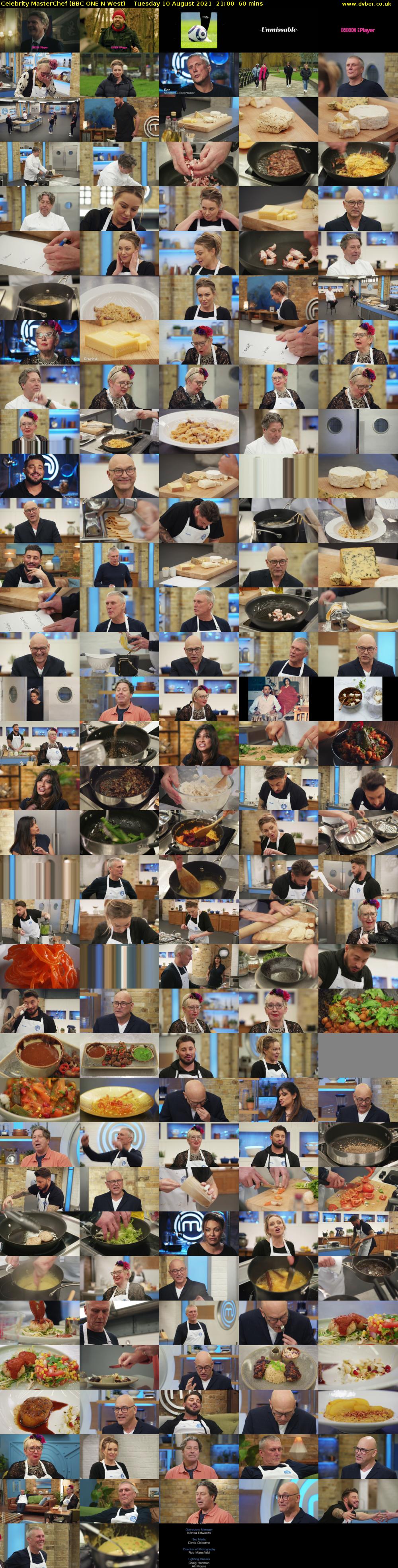 Celebrity MasterChef (BBC ONE N West) Tuesday 10 August 2021 21:00 - 22:00