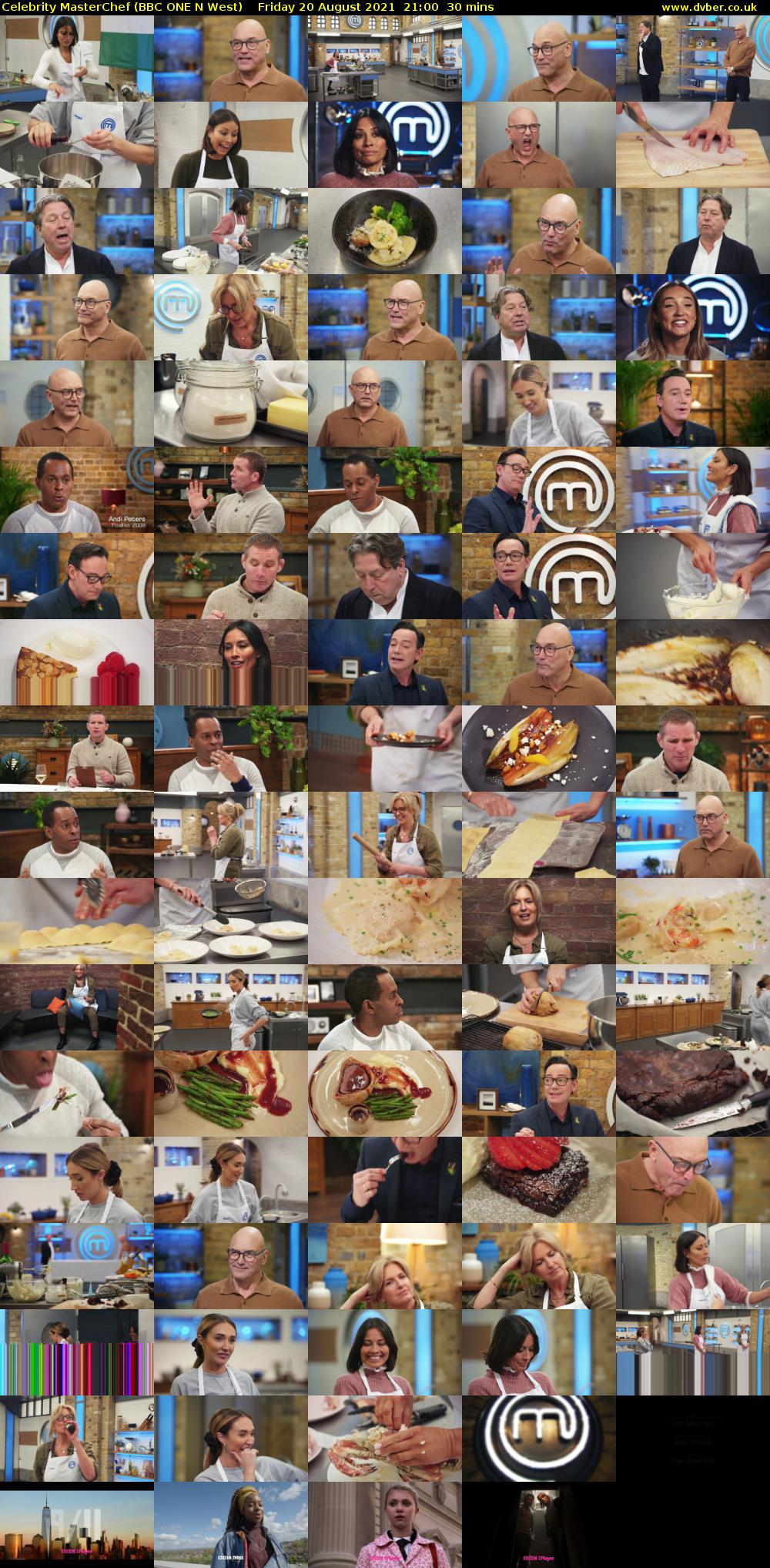 Celebrity MasterChef (BBC ONE N West) Friday 20 August 2021 21:00 - 21:30