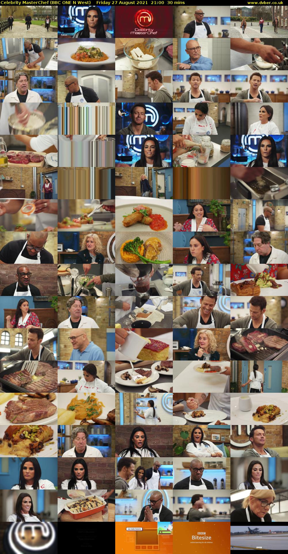 Celebrity MasterChef (BBC ONE N West) Friday 27 August 2021 21:00 - 21:30
