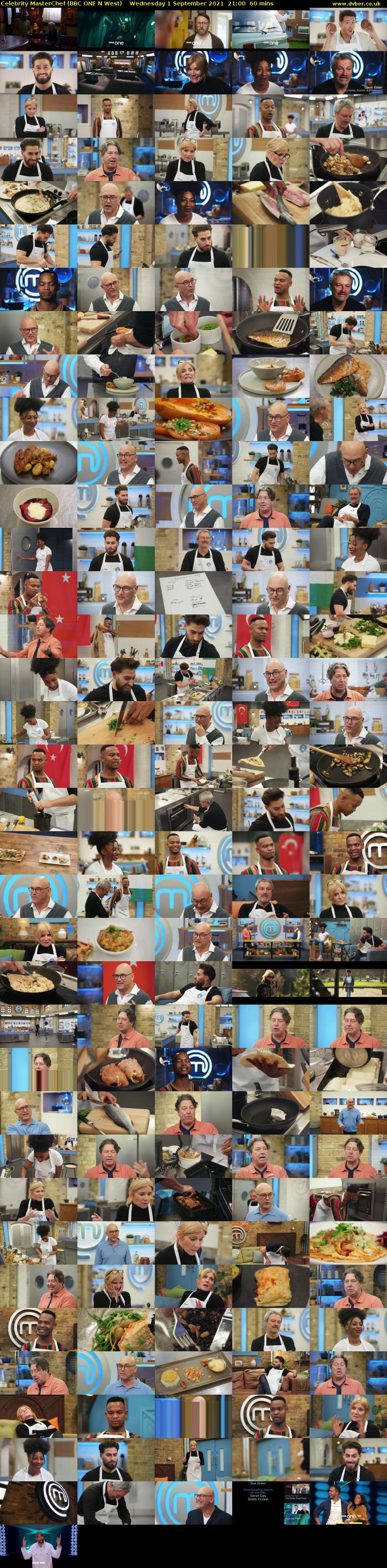 Celebrity MasterChef (BBC ONE N West) Wednesday 1 September 2021 21:00 - 22:00