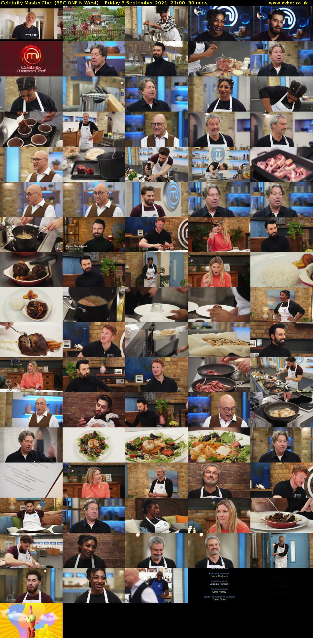 Celebrity MasterChef (BBC ONE N West) Friday 3 September 2021 21:00 - 21:30