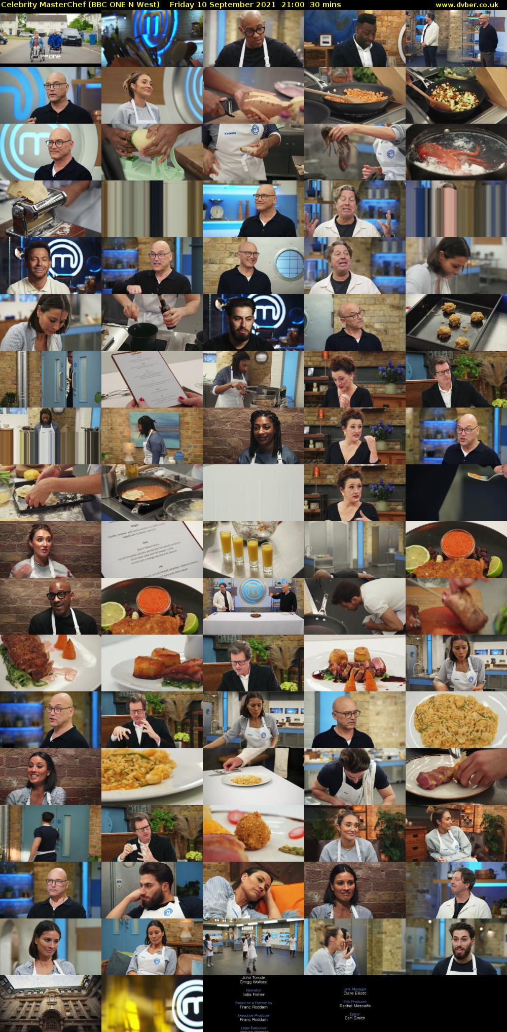 Celebrity MasterChef (BBC ONE N West) Friday 10 September 2021 21:00 - 21:30