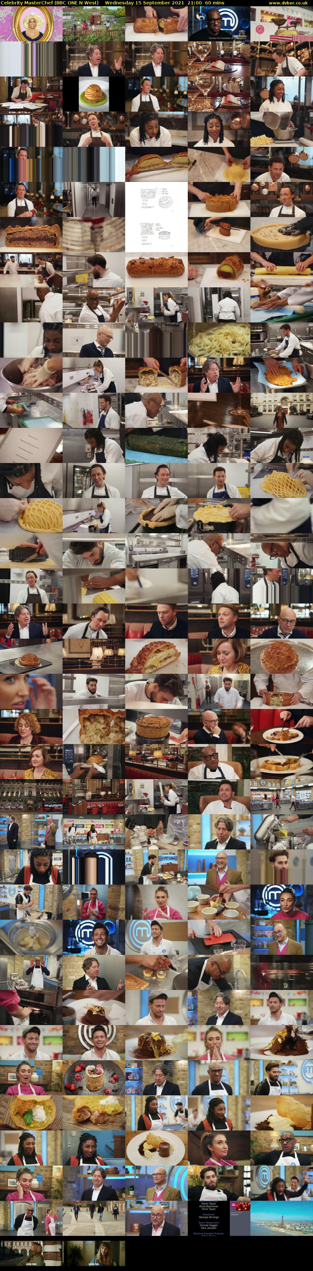 Celebrity MasterChef (BBC ONE N West) Wednesday 15 September 2021 21:00 - 22:00