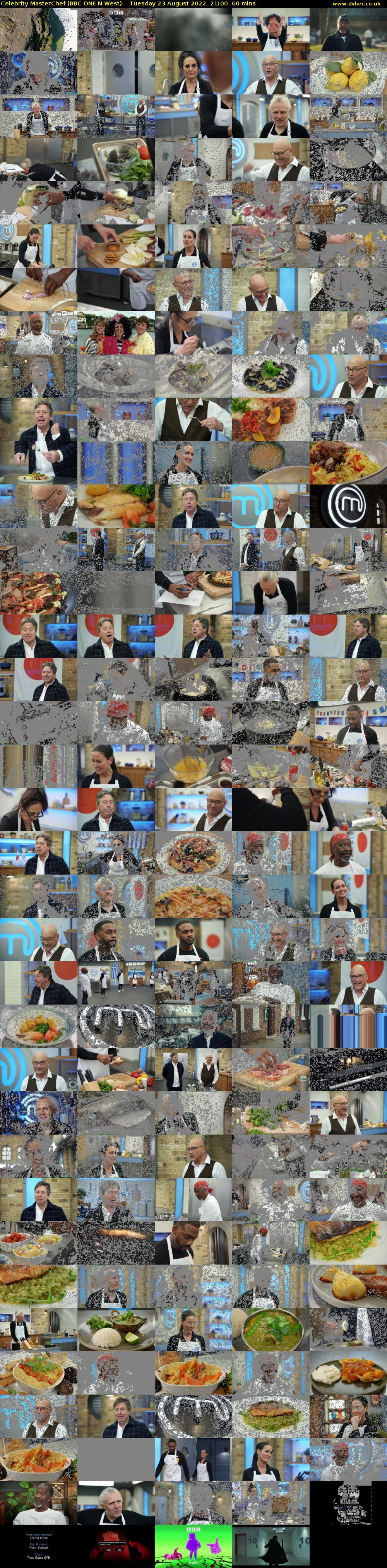 Celebrity MasterChef (BBC ONE N West) Tuesday 23 August 2022 21:00 - 22:00