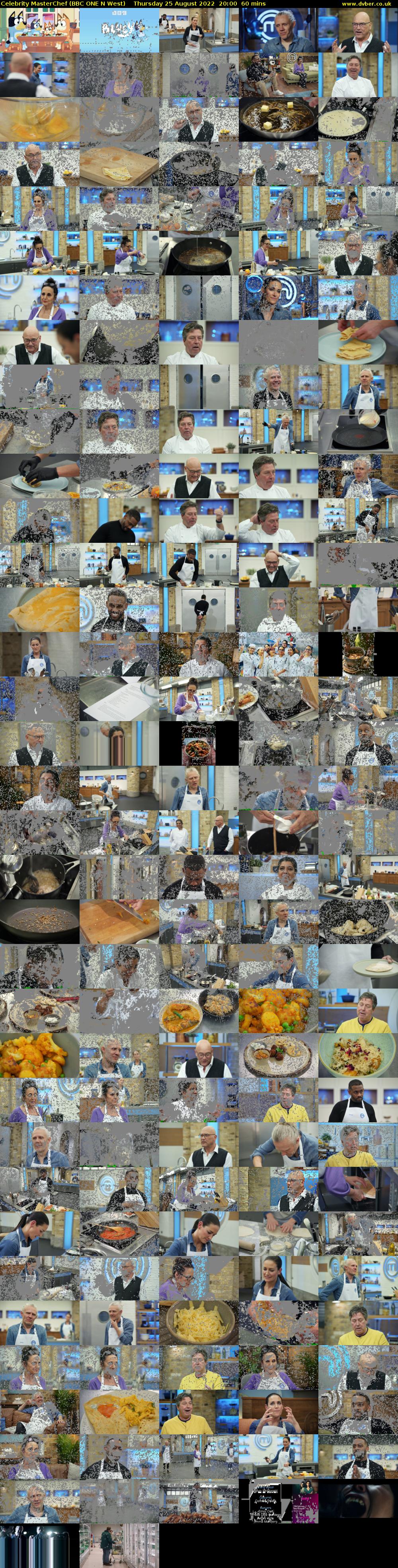 Celebrity MasterChef (BBC ONE N West) Thursday 25 August 2022 20:00 - 21:00