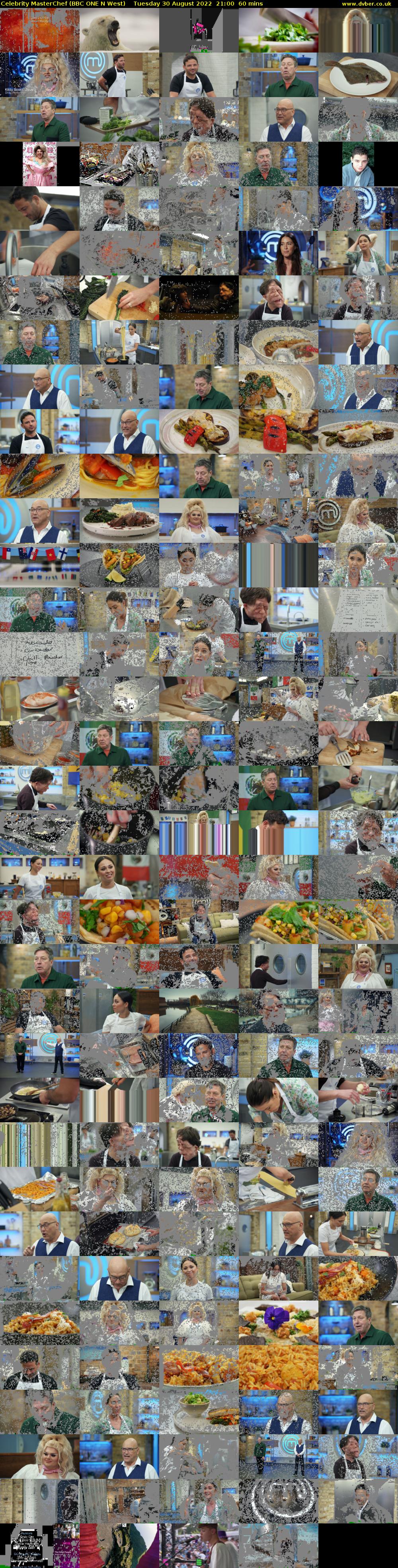 Celebrity MasterChef (BBC ONE N West) Tuesday 30 August 2022 21:00 - 22:00