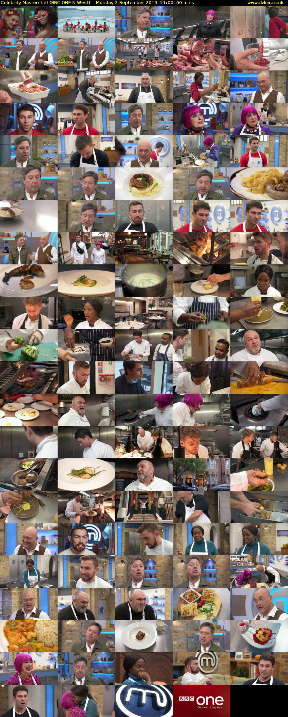 Celebrity Masterchef (BBC ONE N West) Monday 2 September 2019 21:00 - 22:00