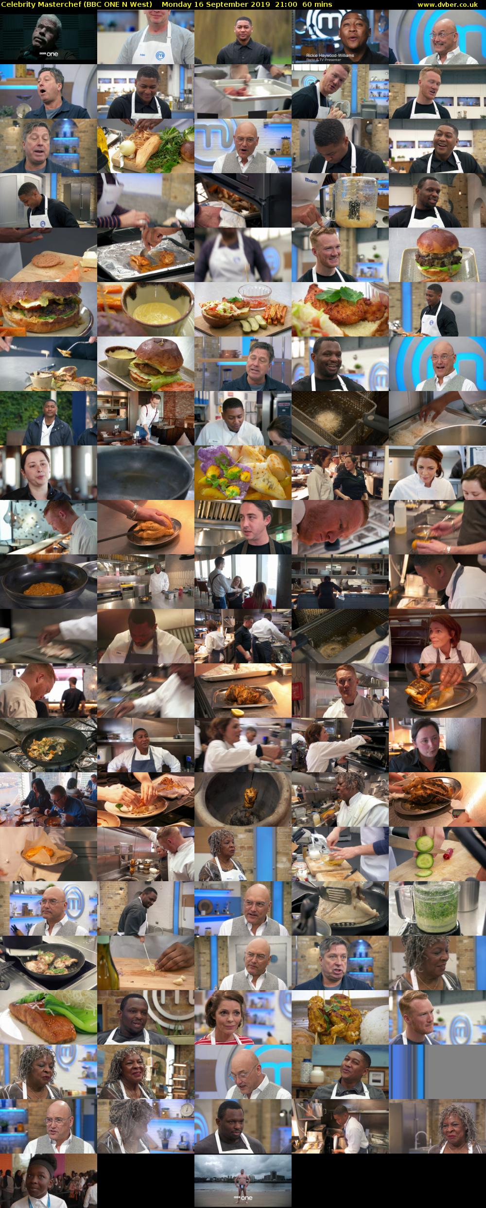 Celebrity Masterchef (BBC ONE N West) Monday 16 September 2019 21:00 - 22:00