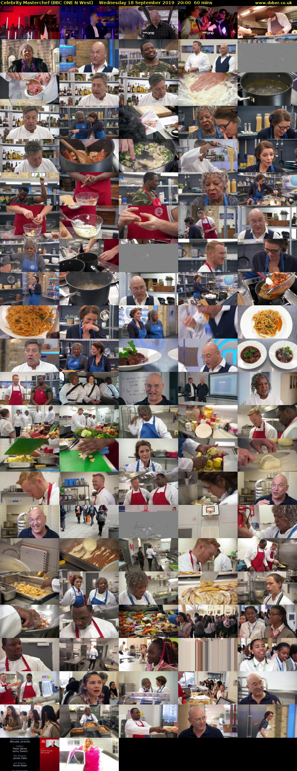 Celebrity Masterchef (BBC ONE N West) Wednesday 18 September 2019 20:00 - 21:00